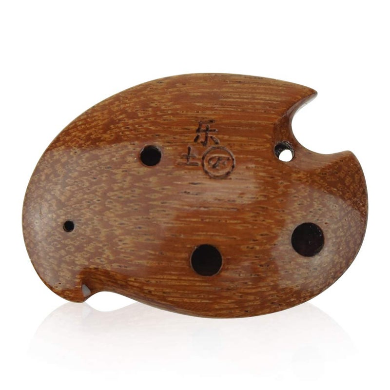 OcarinaWind 6 hole wooden ocarina elm or locust wood SSF,Exquisite Design,Mini Wooden Ocarina Necklace Music Instrument Gift Idea - Image 1